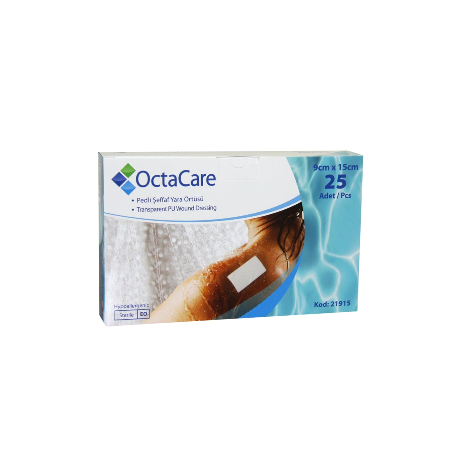 Octacare 20915 Sterile Nonwoven Wound Dressing- Box of 25pcs - 9cmx15cm