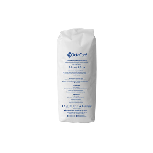 OctaCare 40708 Non-Woven Absorbent Compress - 8 ply, Non-Sterile - 7.5 cm x 7.5 cm