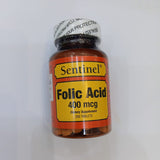 Sentinel Folic Acid 400 Mcg Tab 250 S