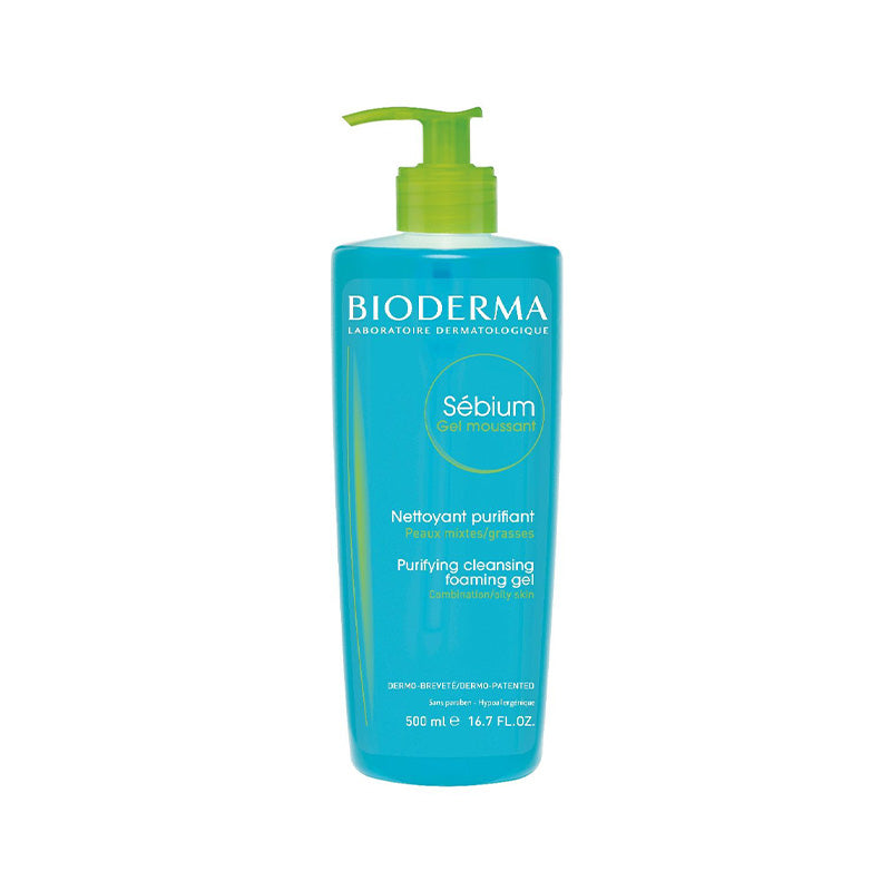 Bioderma Sebium Gel Moussant Foaming Cleansing Gel For Combination/Oily Skin 500 ml