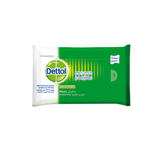 Dettol Original Antibacterial Skin Wipes, 10 Pieces