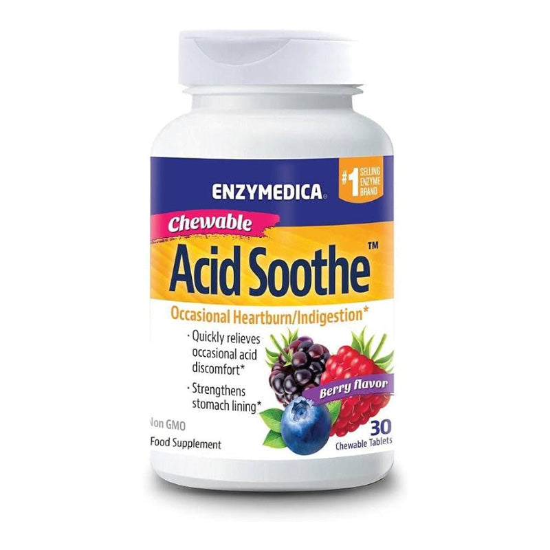 ENZYMEDICA ACID SOOTHE CHEWABLE 30 S