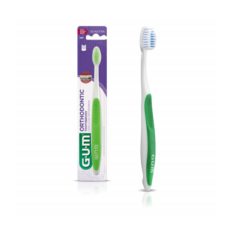 GUM 124 ORTHODONTIC TOOTHBRUSH