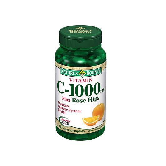 Nature's Bounty Vitamin C with Rose Hips, 1000mg Caplets, 100 Count