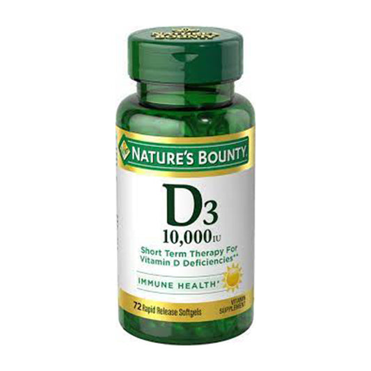 Natures Bounty Vitamin D3 10000 IU 72 Softgels