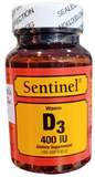 SENTINEL VITAMIN D 3 400 IU 100 S