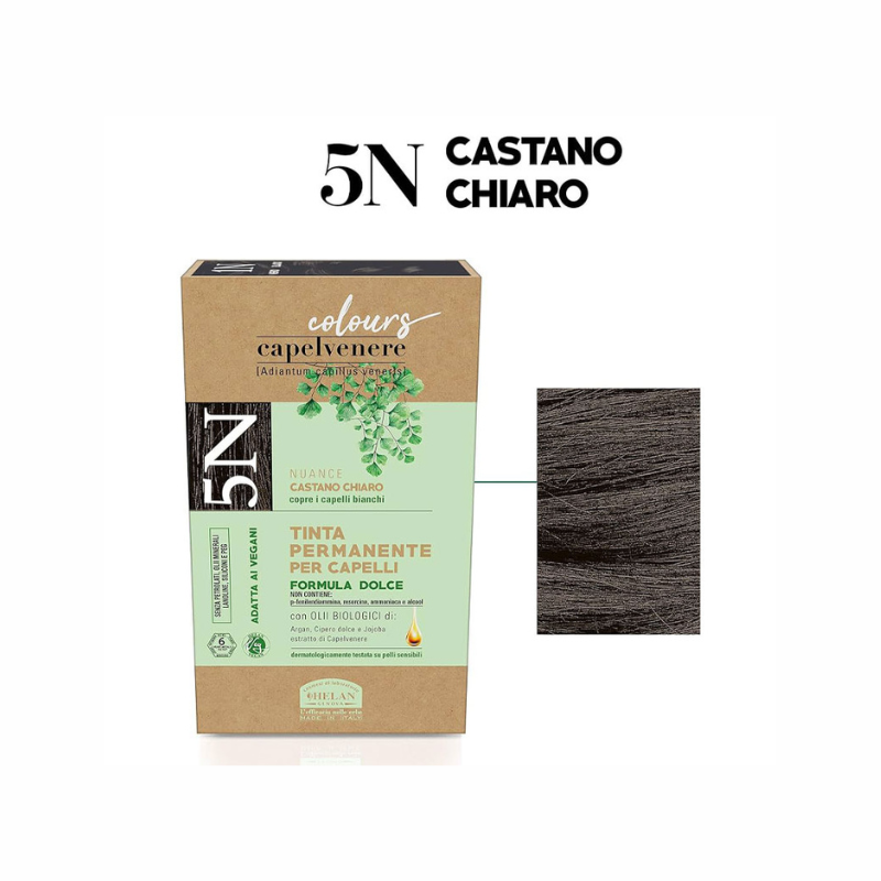 CAPELVENERE PERMANENT HAIR DYE - LIGHT BROWN 5N